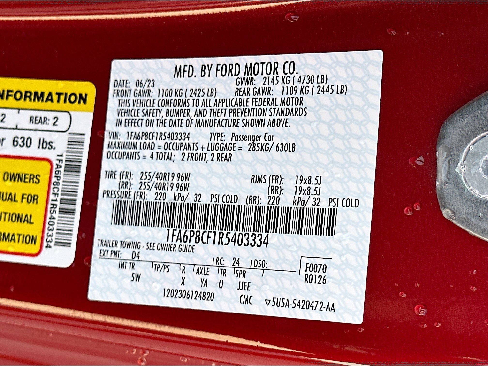 Certified 2024 Ford Mustang GT Premium RWD image 30