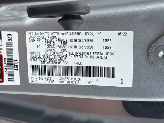 Used 2022 Toyota Tundra SR5 w/ SR5 Convenience Package AWD/4WD image 34