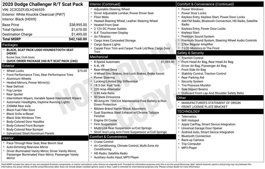 Used 2020 Dodge Challenger R/T Scat Pack image 4