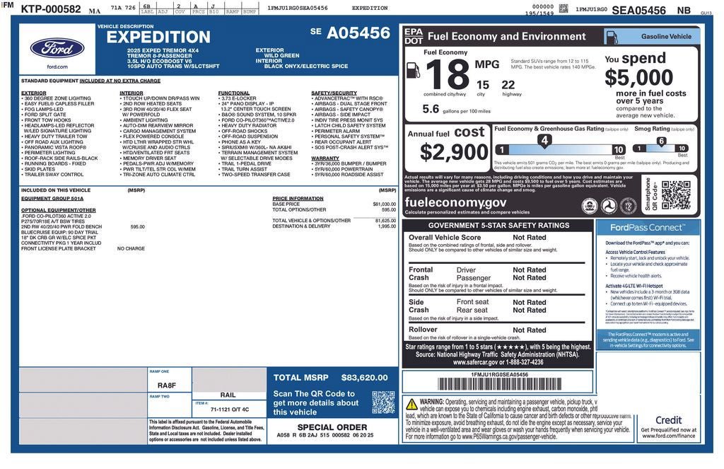 Certified 2025 Ford Expedition Tremor AWD/4WD image 38