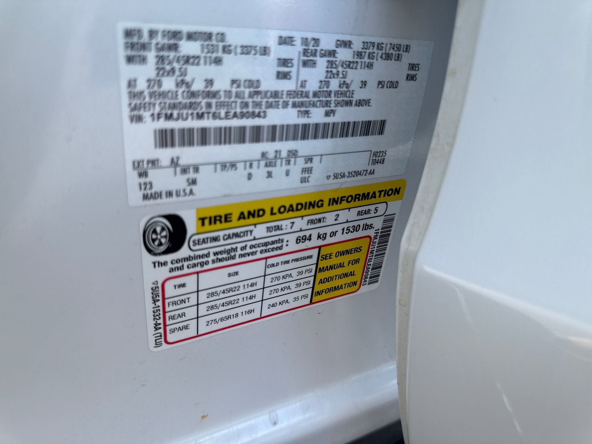 Certified 2020 Ford Expedition Platinum image 33