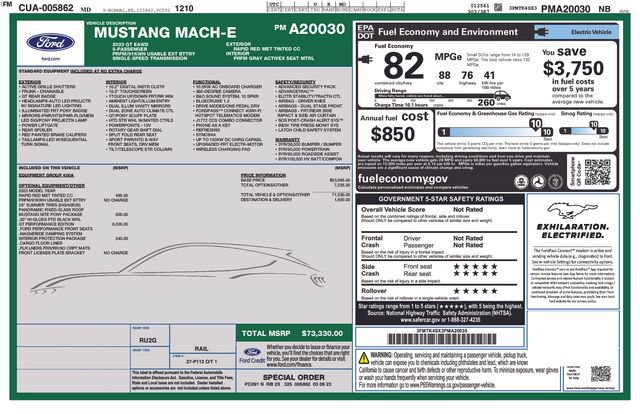 Certified 2023 Ford Mustang Mach-E GT w/ GT Performance Edition AWD/4WD image 5