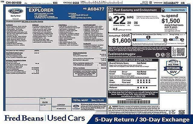 Certified 2022 Ford Explorer XLT w/ Equipment Group 202A image 37