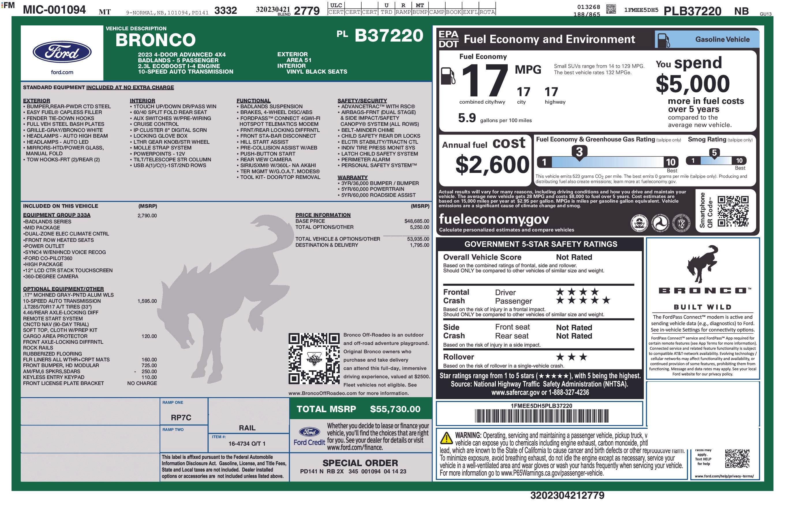 Certified 2023 Ford Bronco Badlands AWD/4WD image 10
