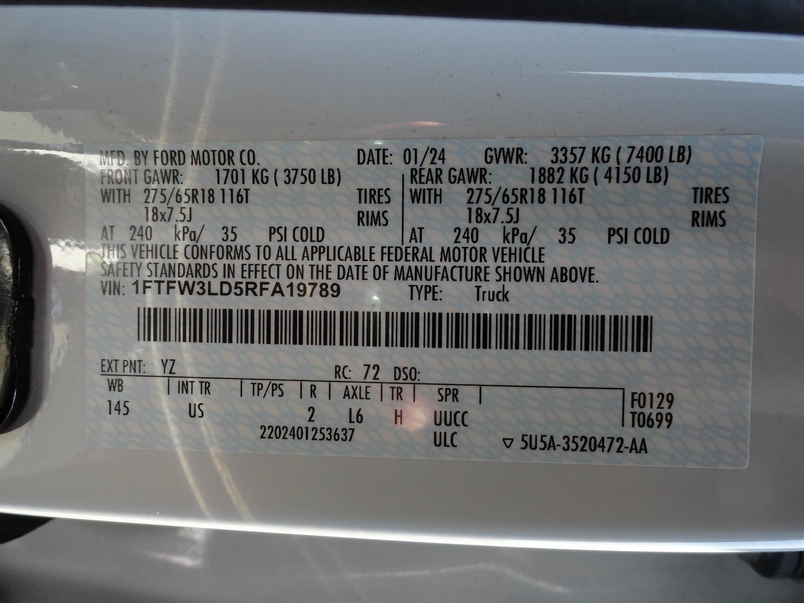 Certified 2024 Ford F150 XLT w/ Mobile Office Package AWD/4WD image 23