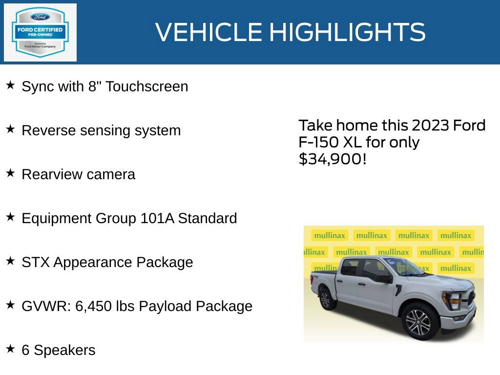 Certified 2023 Ford F150 XL w/ STX Appearance Package RWD image 21