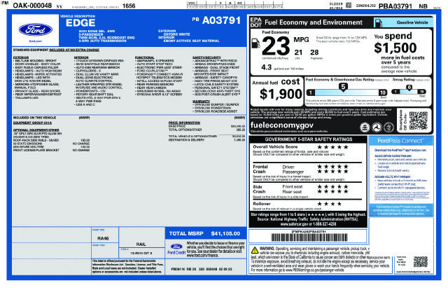 Certified 2023 Ford Edge SEL AWD/4WD image 16