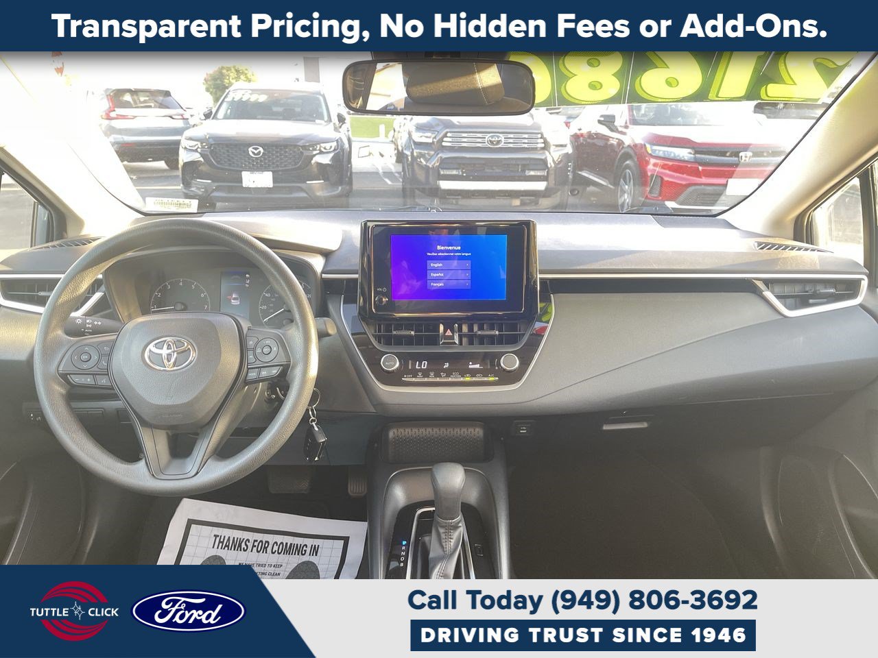 Used 2023 Toyota Corolla LE w/ Carpet Mat Package (TMS) FWD image 2