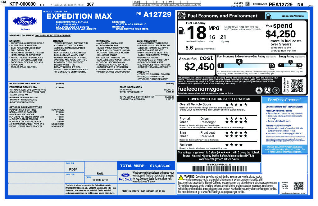 Certified 2023 Ford Expedition Max XLT AWD/4WD image 6