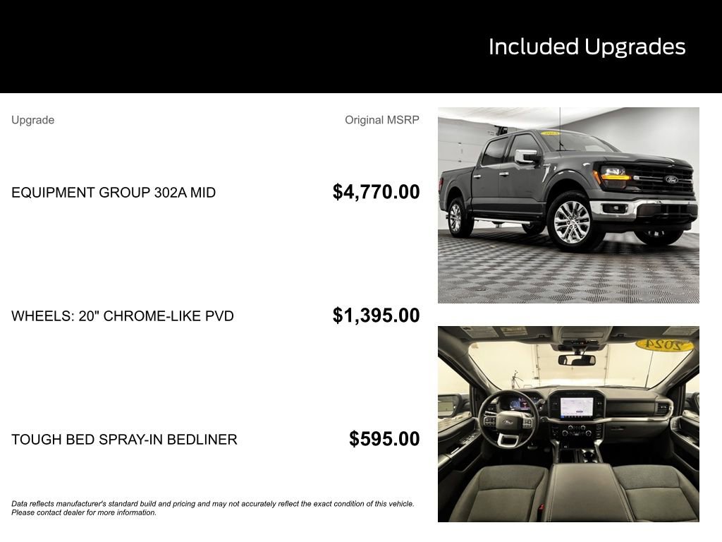 Certified 2024 Ford F150 XLT w/ Equipment Group 302A MID image 3