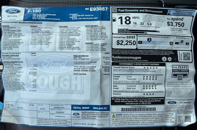 Certified 2021 Ford F150 Lariat AWD/4WD image 23