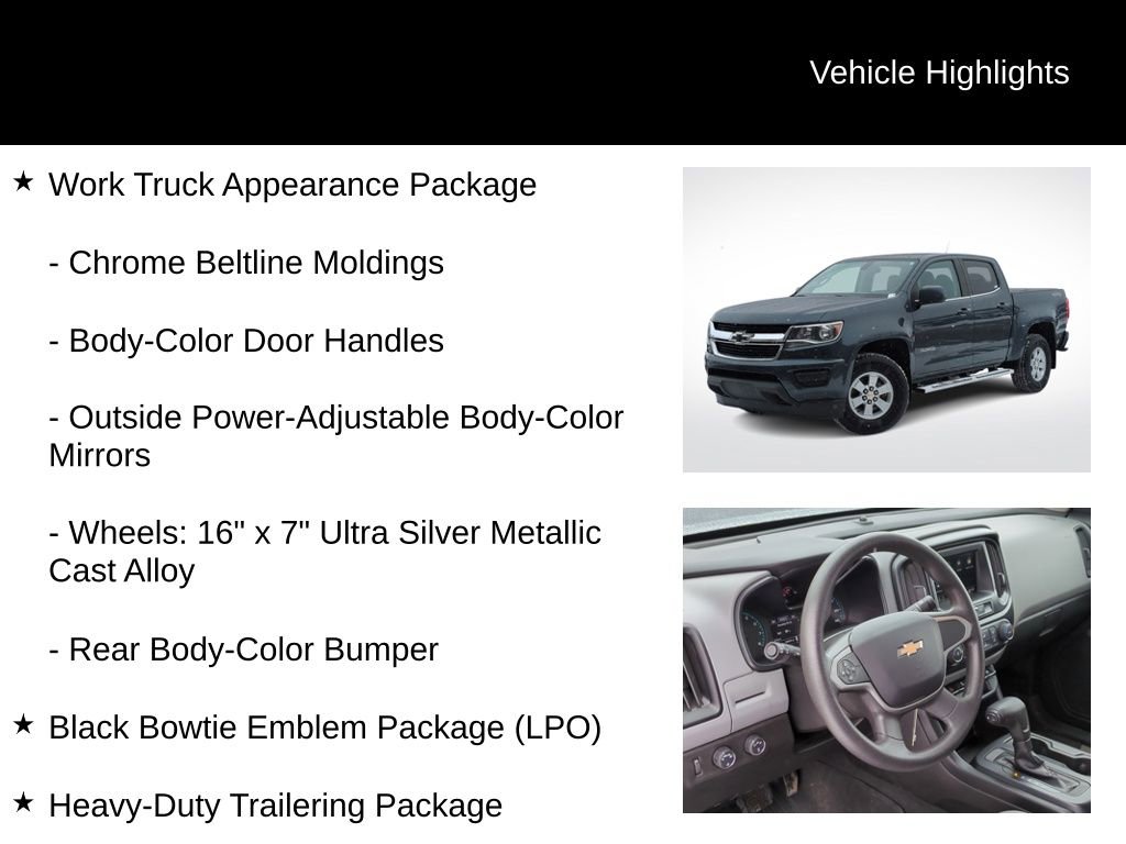 Used 2019 Chevrolet Colorado W/T w/ WT Convenience Package image 11