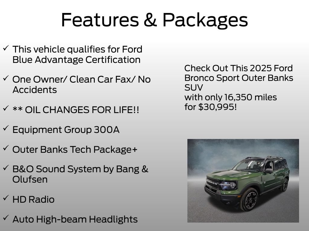 Certified 2025 Ford Bronco Sport Outer Banks w/ Outer Banks Tech Package+ AWD/4WD image 4