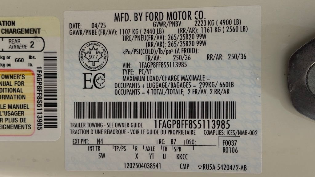 Certified 2025 Ford Mustang GT Premium w/ 60th Anniversary Package RWD image 39