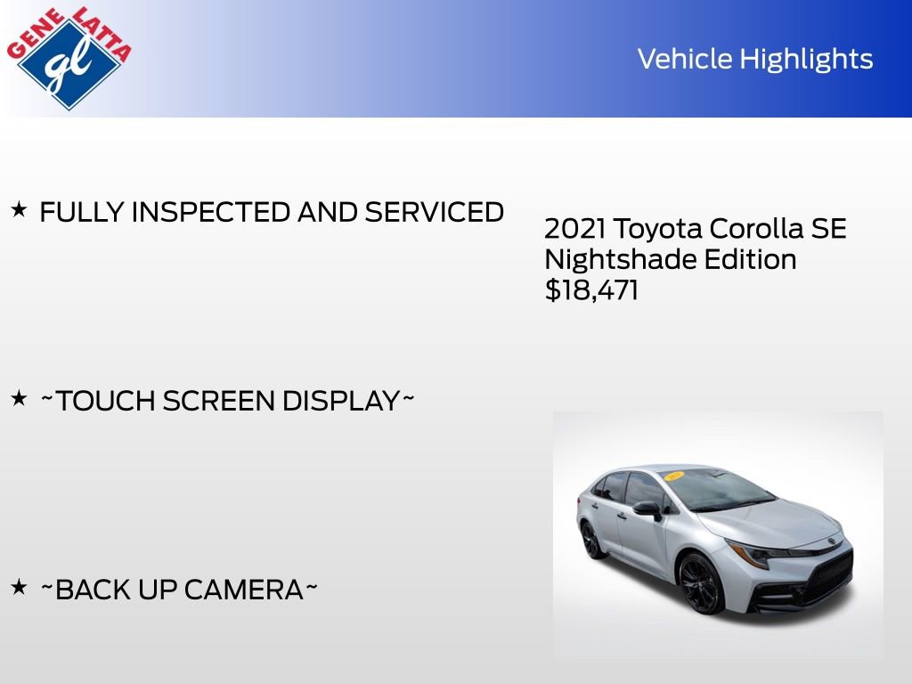 Used 2021 Toyota Corolla SE w/ Carpet Mat Package (TMS) FWD image 29