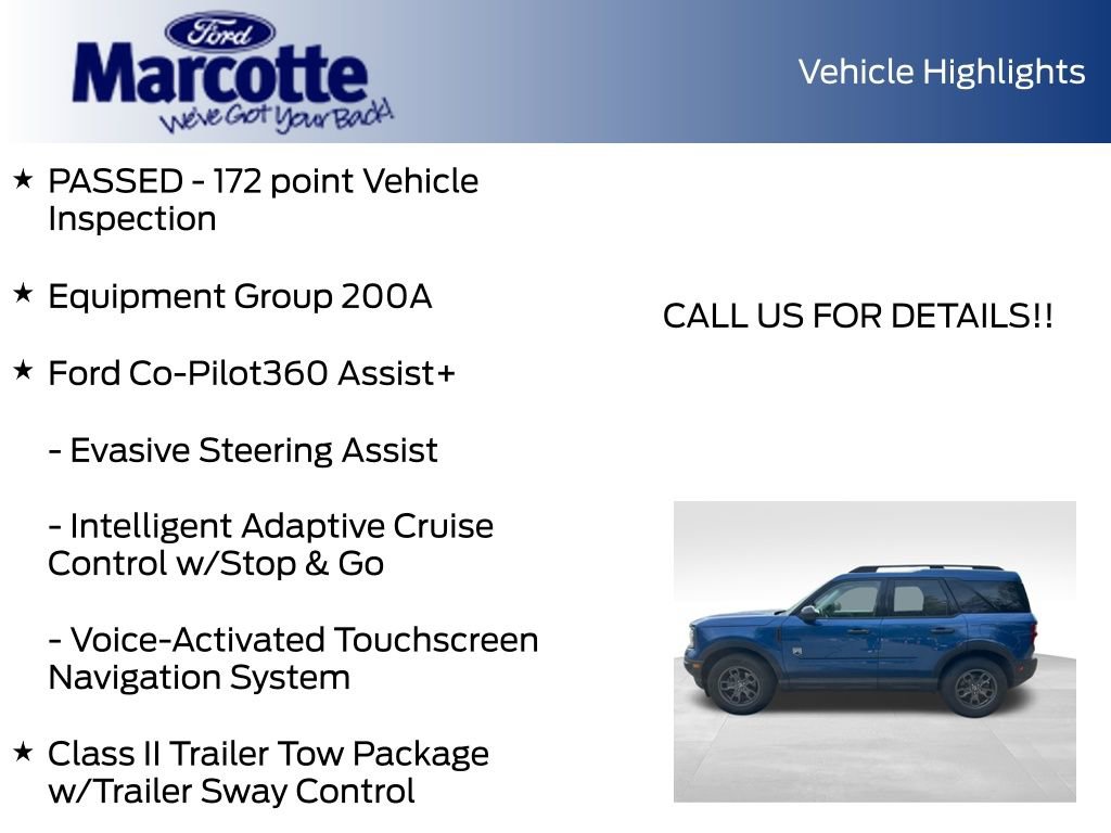 Certified 2023 Ford Bronco Sport Big Bend w/ Convenience Package AWD/4WD image 9
