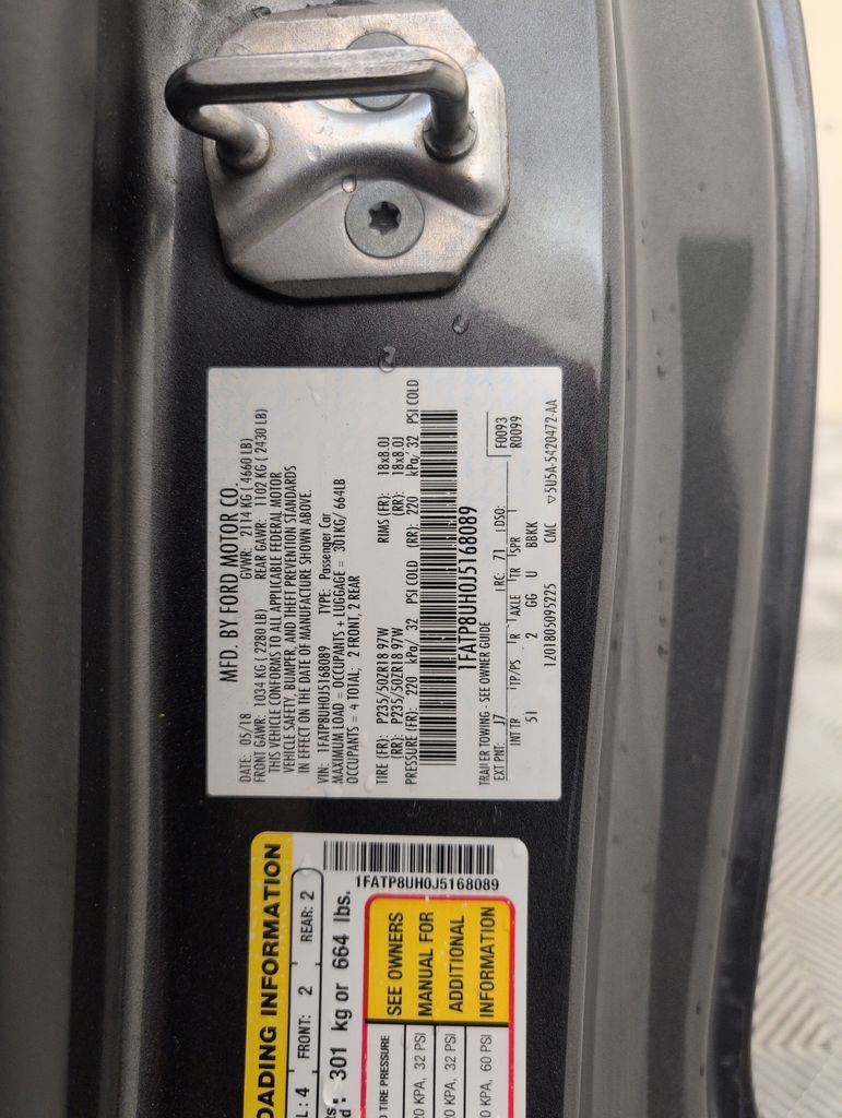 Certified 2018 Ford Mustang Premium w/ Equipment Group 201A RWD image 40