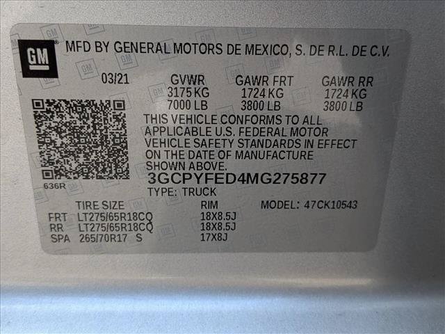 Used 2021 Chevrolet Silverado 1500 LT Trail Boss w/ Convenience Package II AWD/4WD image 22