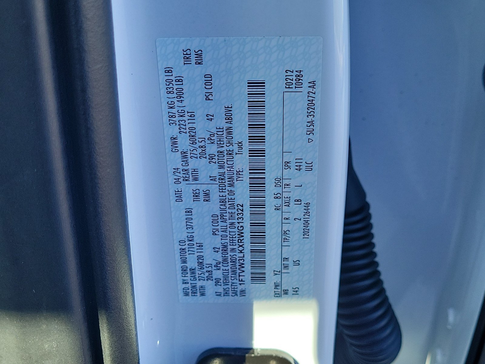 Certified 2024 Ford F150 Lightning XLT AWD/4WD image 31