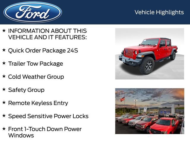 Used 2020 Jeep Gladiator Sport w/ Quick Order Package 24S image 11