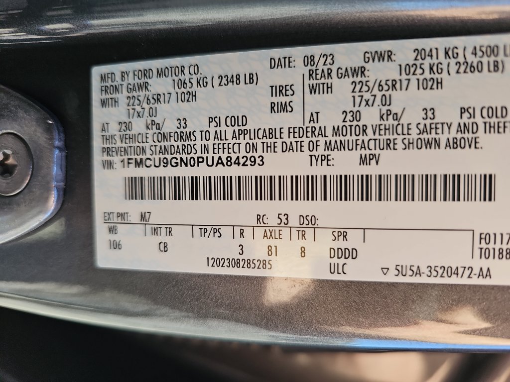 Certified 2023 Ford Escape Active AWD/4WD image 34