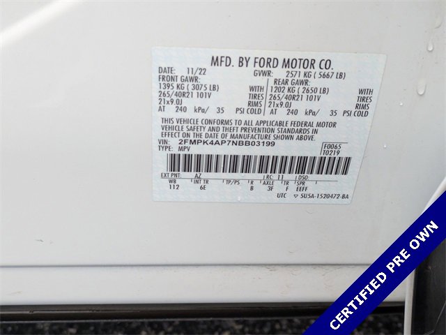Certified 2022 Ford Edge ST w/ Equipment Group 401A image 46