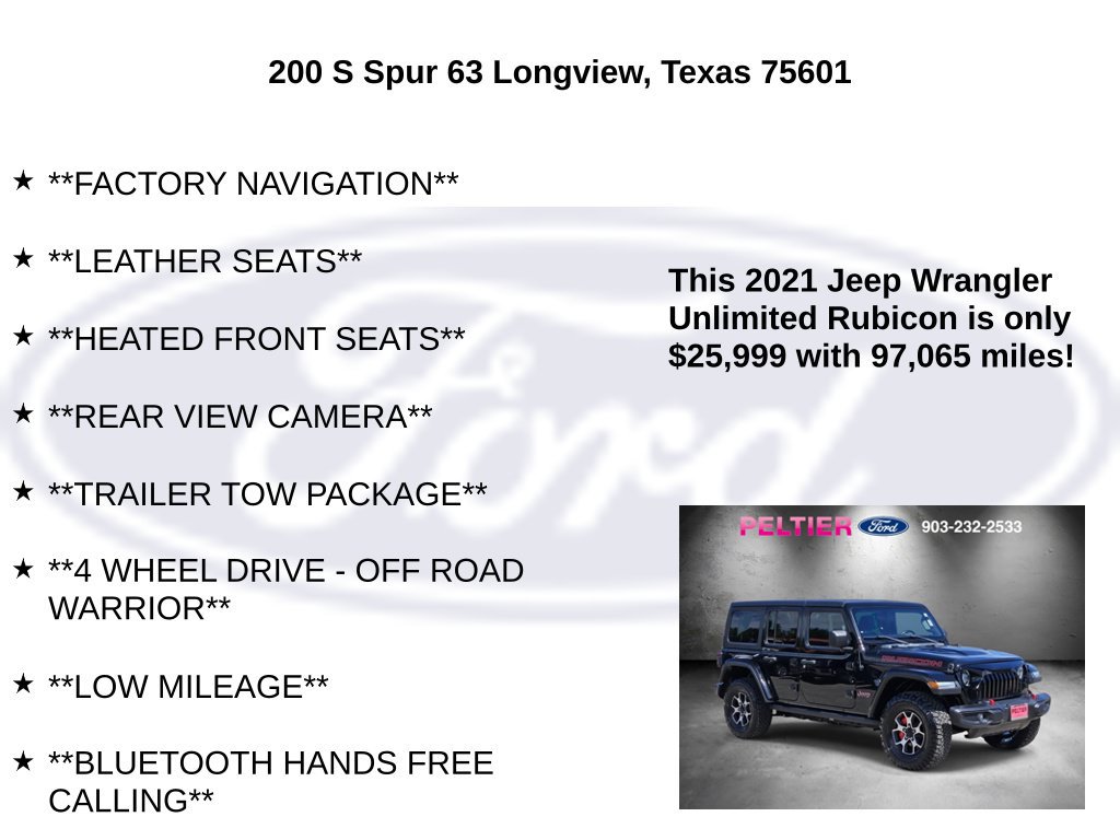 Used 2021 Jeep Wrangler Unlimited Rubicon w/ Dual Top Group AWD/4WD image 5