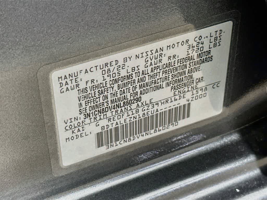 Used 2022 Nissan Versa S w/ Electronics Package FWD image 22