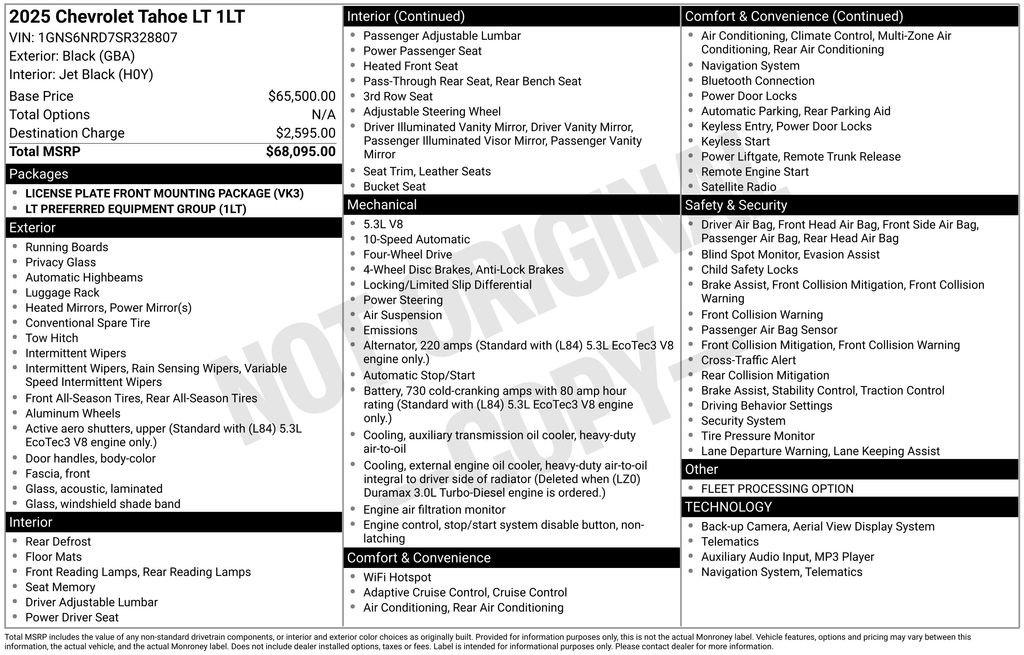 Used 2025 Chevrolet Tahoe LT image 3