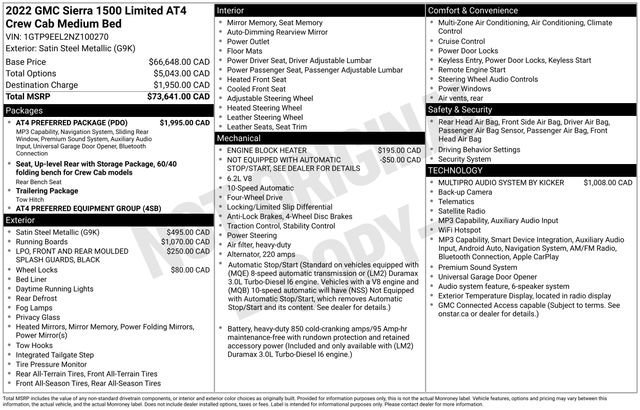 Used 2022 GMC Sierra 1500 AT4 w/ AT4 Preferred Package AWD/4WD image 35