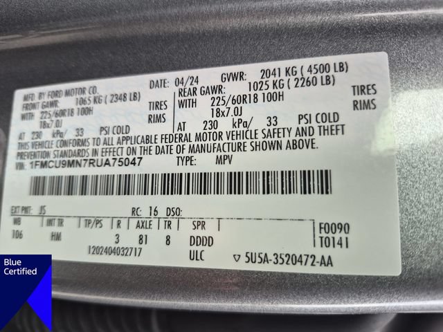 Certified 2024 Ford Escape ST-Line AWD/4WD image 37