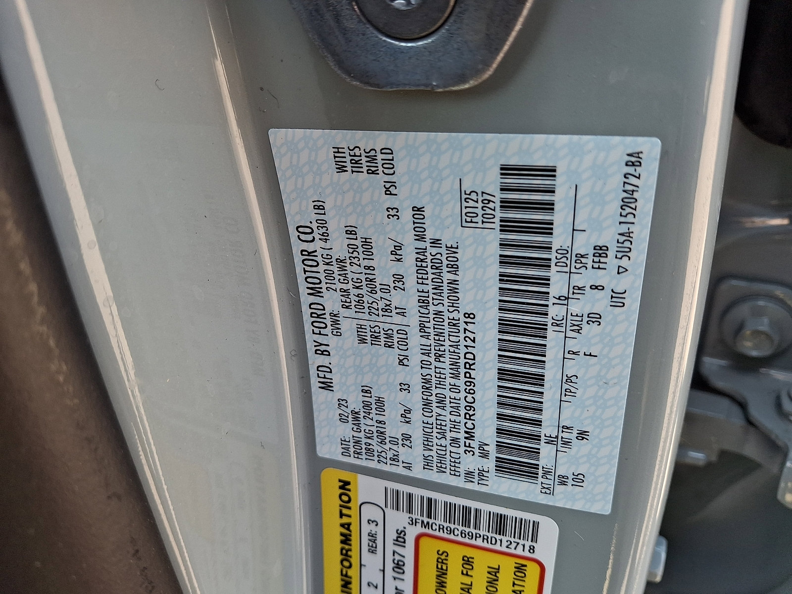 Certified 2023 Ford Bronco Sport Outer Banks w/ Tech Package AWD/4WD image 28