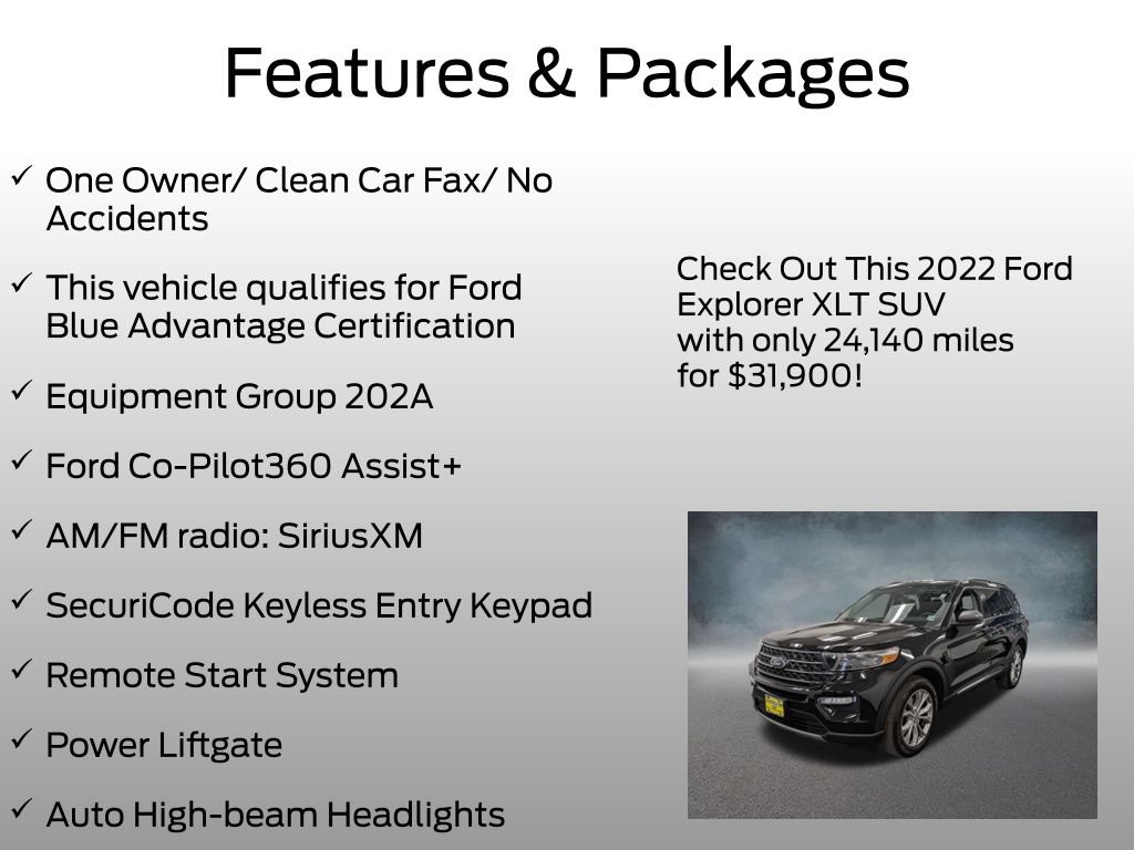 Certified 2022 Ford Explorer XLT w/ Equipment Group 202A AWD/4WD image 4