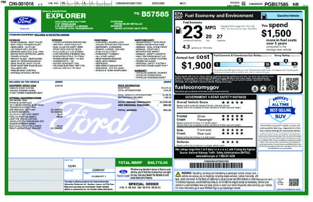 Certified 2023 Ford Explorer XLT w/ Equipment Group 202A AWD/4WD image 16