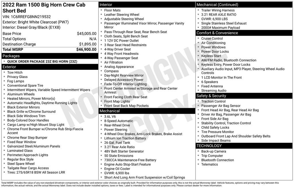 Used 2022 RAM 1500 Big Horn RWD image 34