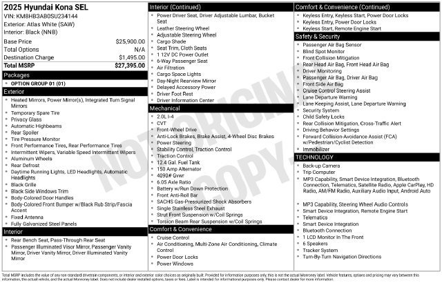 Used 2025 Hyundai Kona SEL FWD image 31