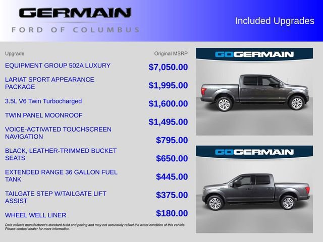 Certified 2019 Ford F150 Lariat w/ Equipment Group 502A Luxury image 36