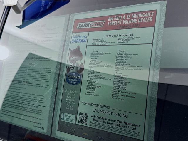 Certified 2019 Ford Escape SEL image 14