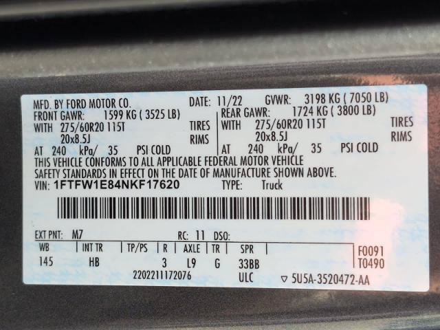 Certified 2022 Ford F150 Lariat AWD/4WD image 38