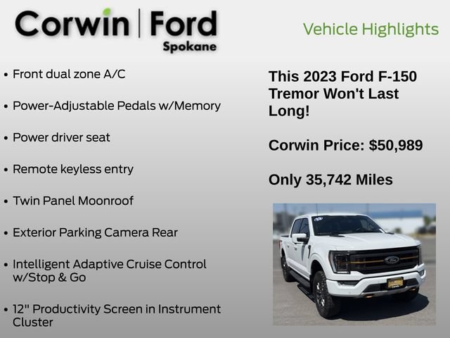 Certified 2023 Ford F150 Tremor w/ Equipment Group 402A High AWD/4WD image 25
