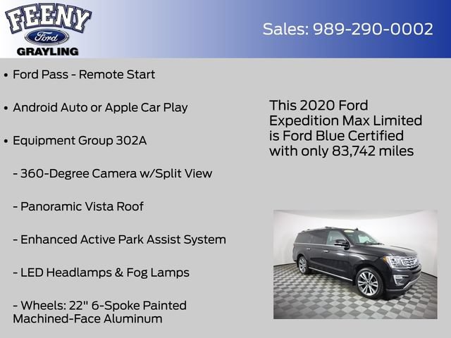 Certified 2020 Ford Expedition Max Limited w/ Equipment Group 302A AWD/4WD image 8