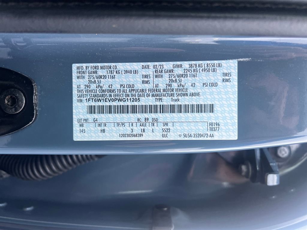 Certified 2023 Ford F150 Lightning Lariat w/ Equipment Group 511A High image 31