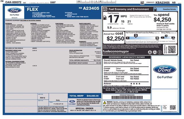 Certified 2019 Ford Flex Limited w/ Equipment Group 303A image 43