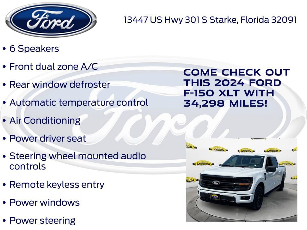 Certified 2024 Ford F150 XLT w/ XLT Black Appearance Package RWD image 27