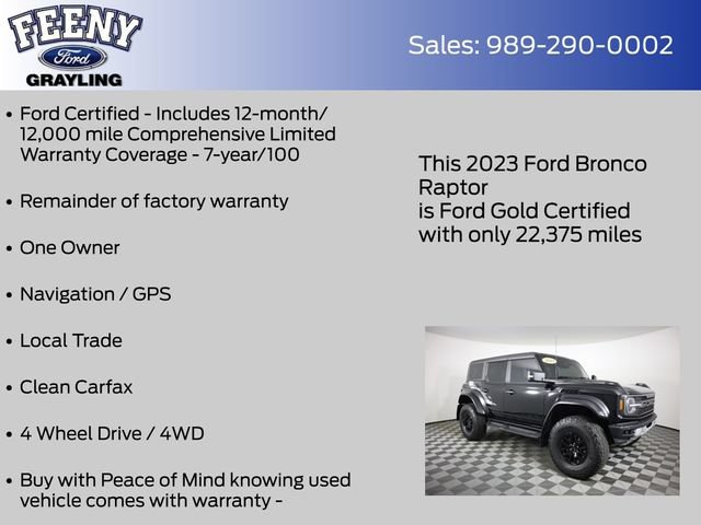 Certified 2023 Ford Bronco Raptor AWD/4WD image 5