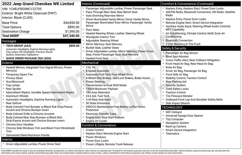 Used 2022 Jeep Grand Cherokee Limited w/ Tech Group image 3