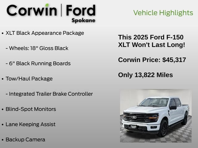 Certified 2025 Ford F150 XLT w/ Equipment Group 302A MID AWD/4WD image 13