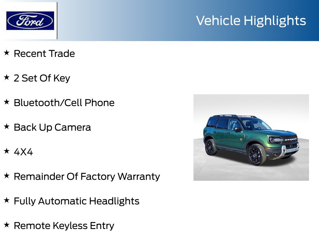 Certified 2025 Ford Bronco Sport Badlands AWD/4WD image 7