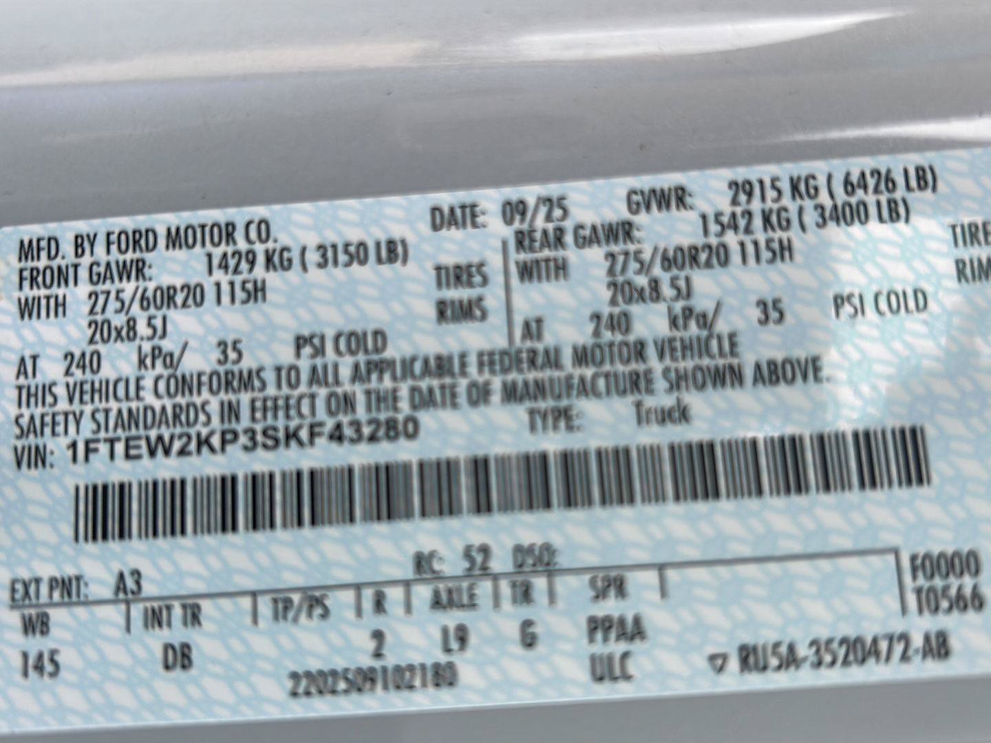 Certified 2025 Ford F150 STX w/ Equipment Group 200A RWD image 31
