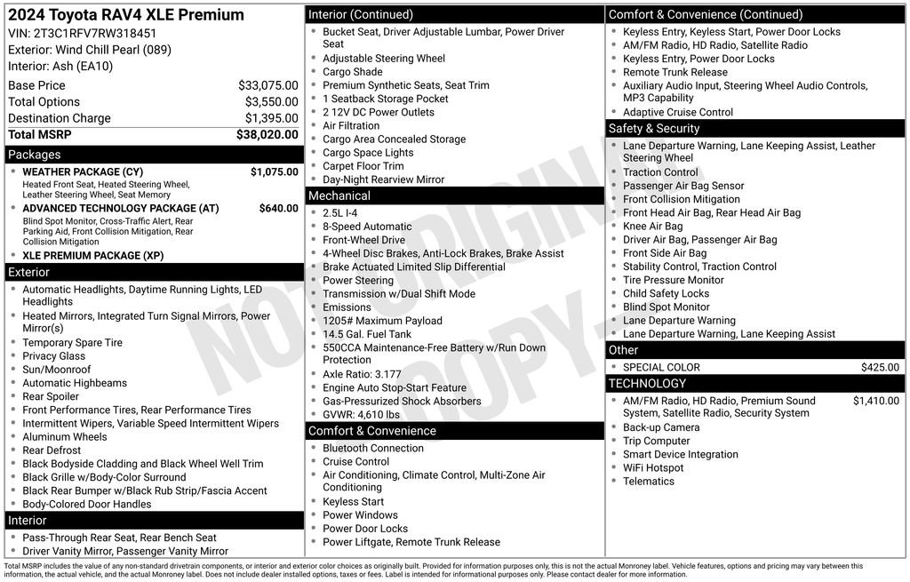 Used 2024 Toyota RAV4 XLE Premium w/ Weather Package FWD image 7